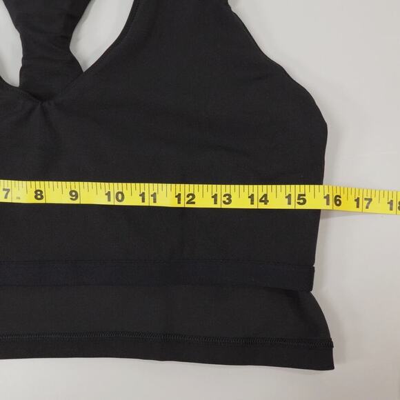AERIE Offline Real Me Sports Bra Womens XL Black Longline Racerback Athleisure - Picture 10 of 15